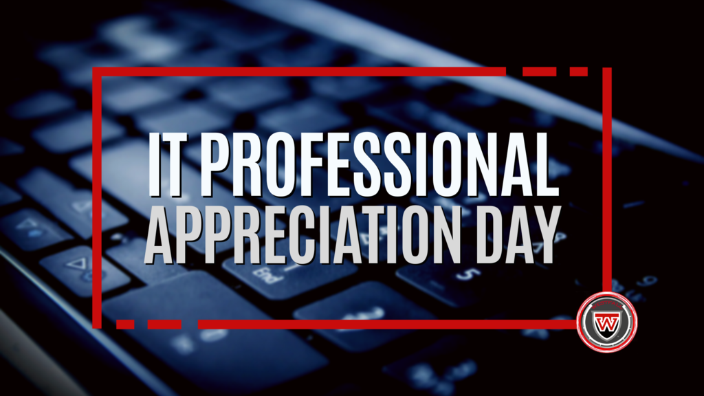 IT Professional Appreciation Day, computer keyboard in background