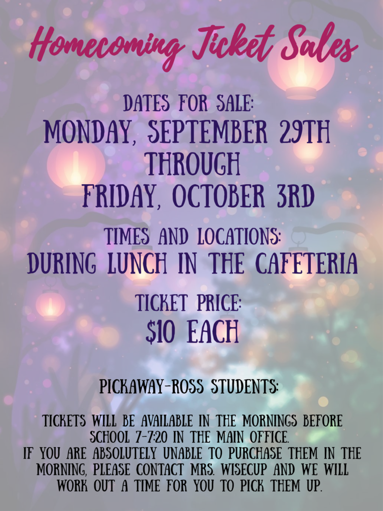 Homecoming Ticket Information