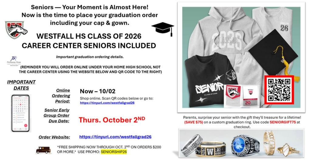 Seniors Cap/Gown Information