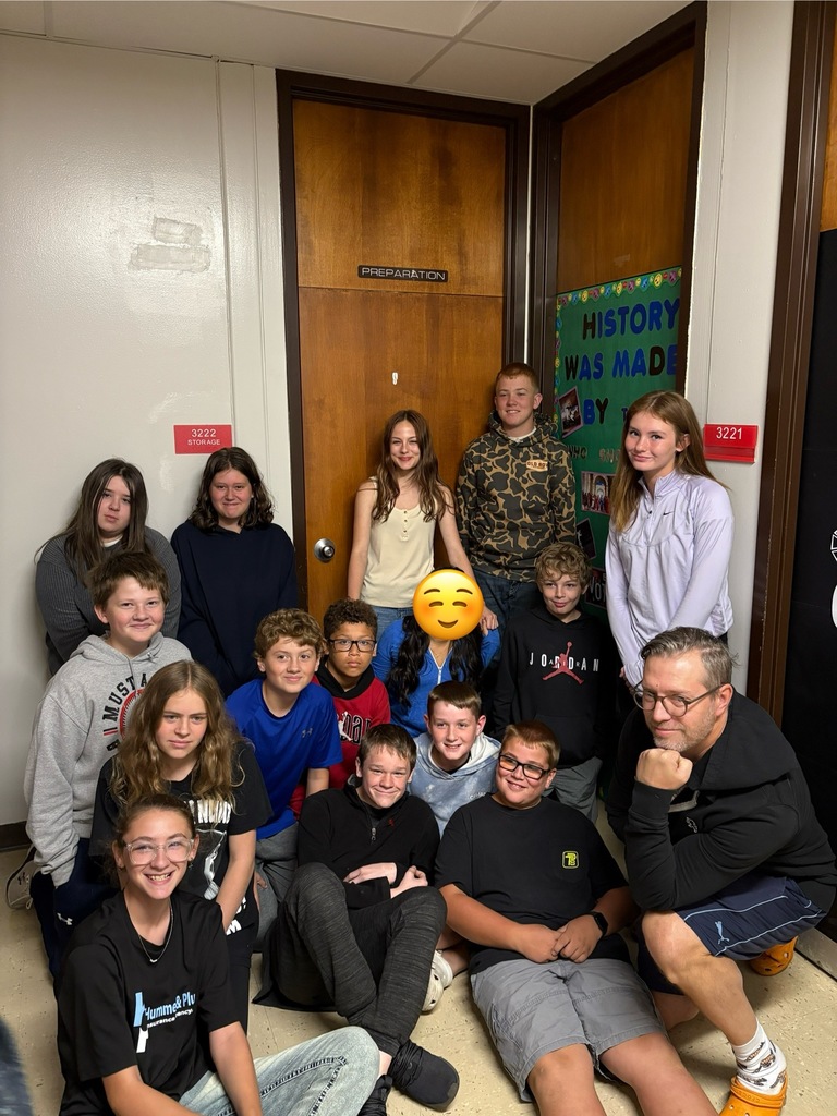 Mr. Brown's class with decorated door