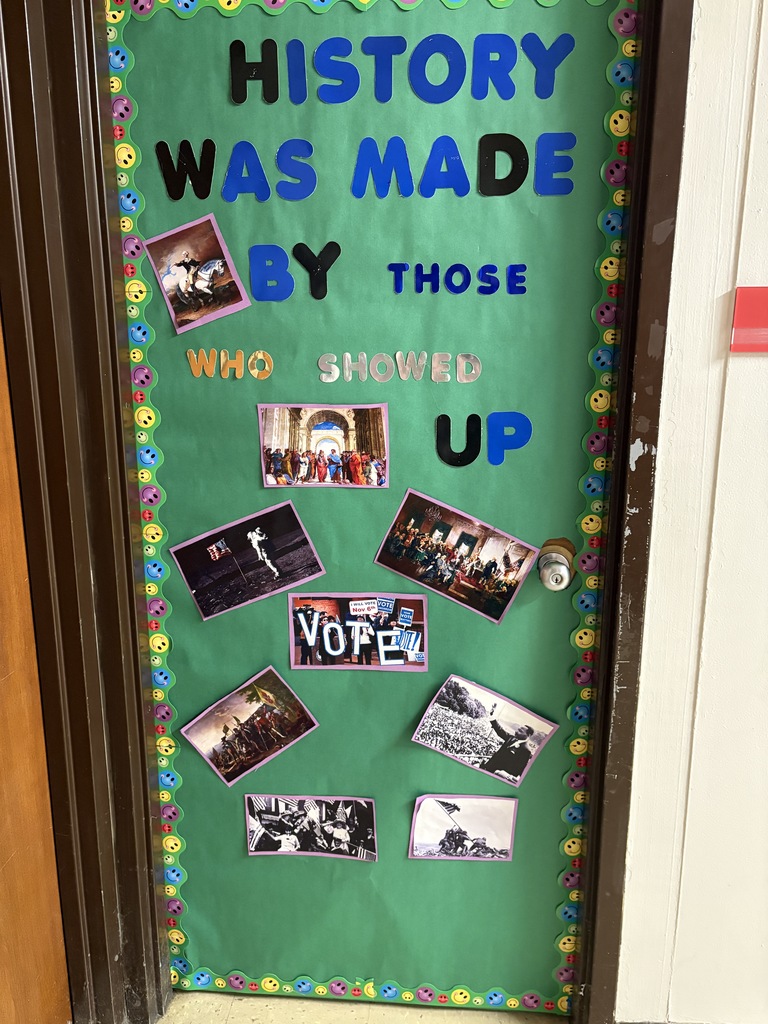 Mr. Brown's decorated door