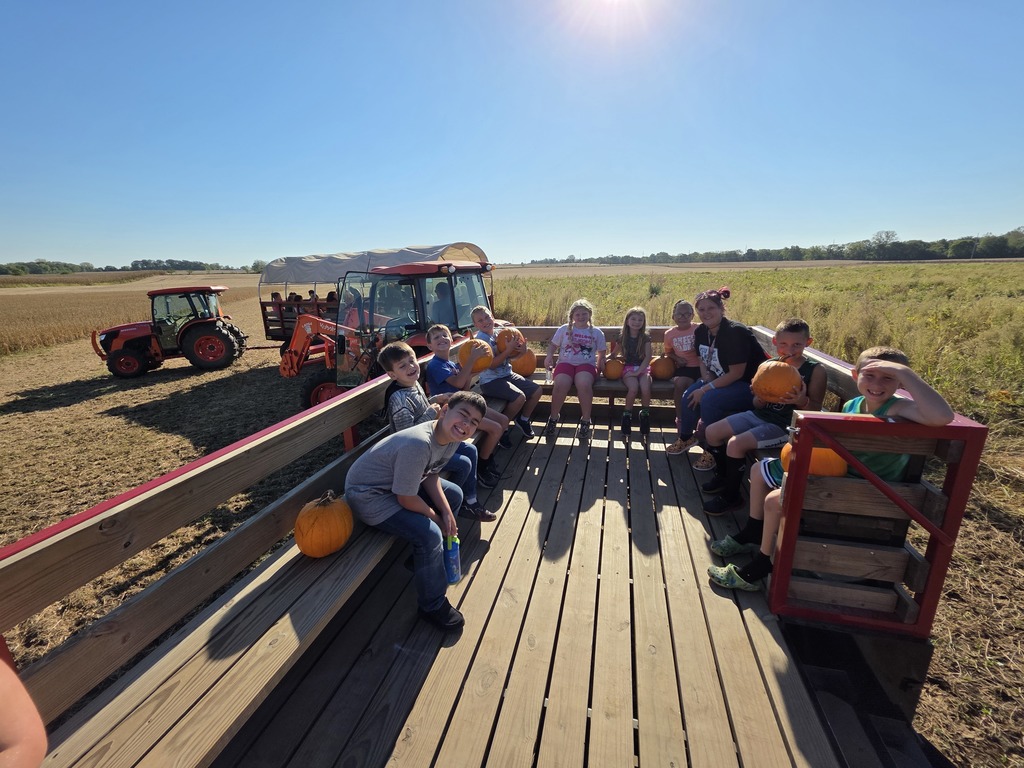 Students at pumpkin patch