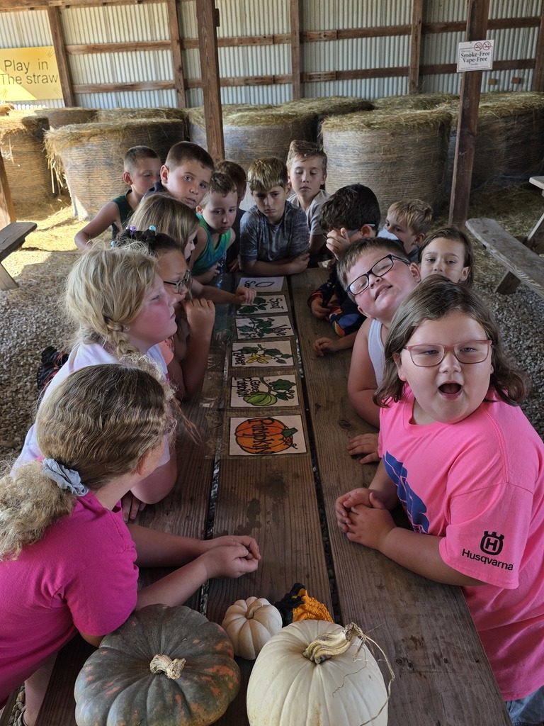 Students at pumpkin patch