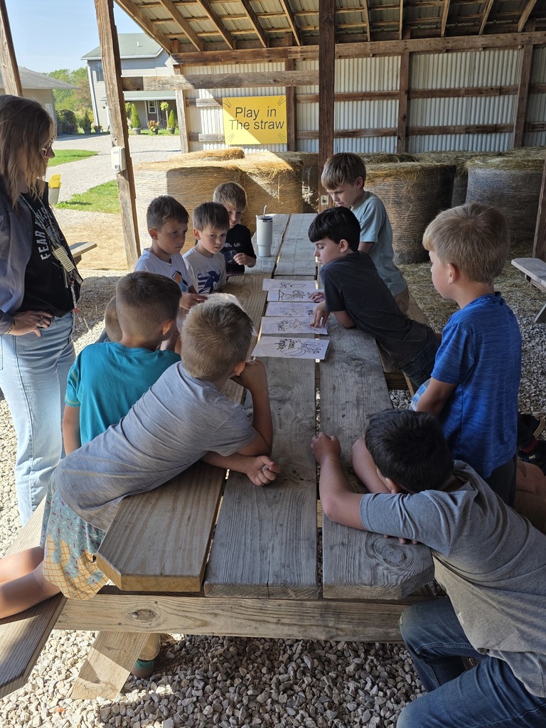 Students at pumpkin patch