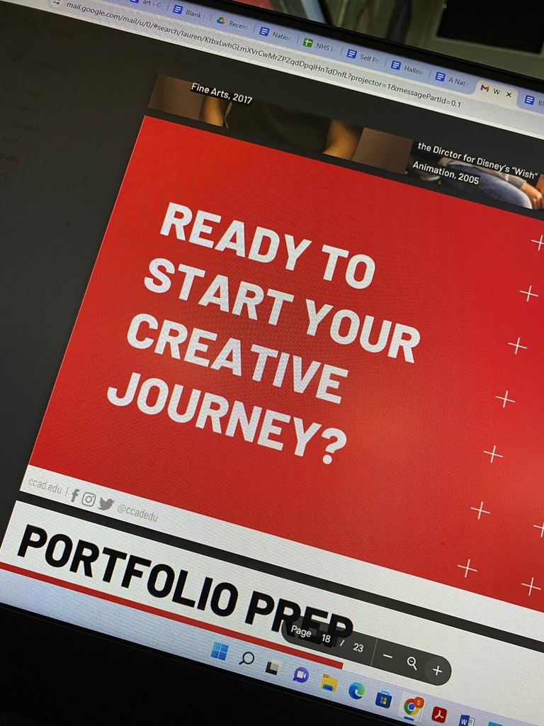 Ready to start your creative journey screenshot from presentation