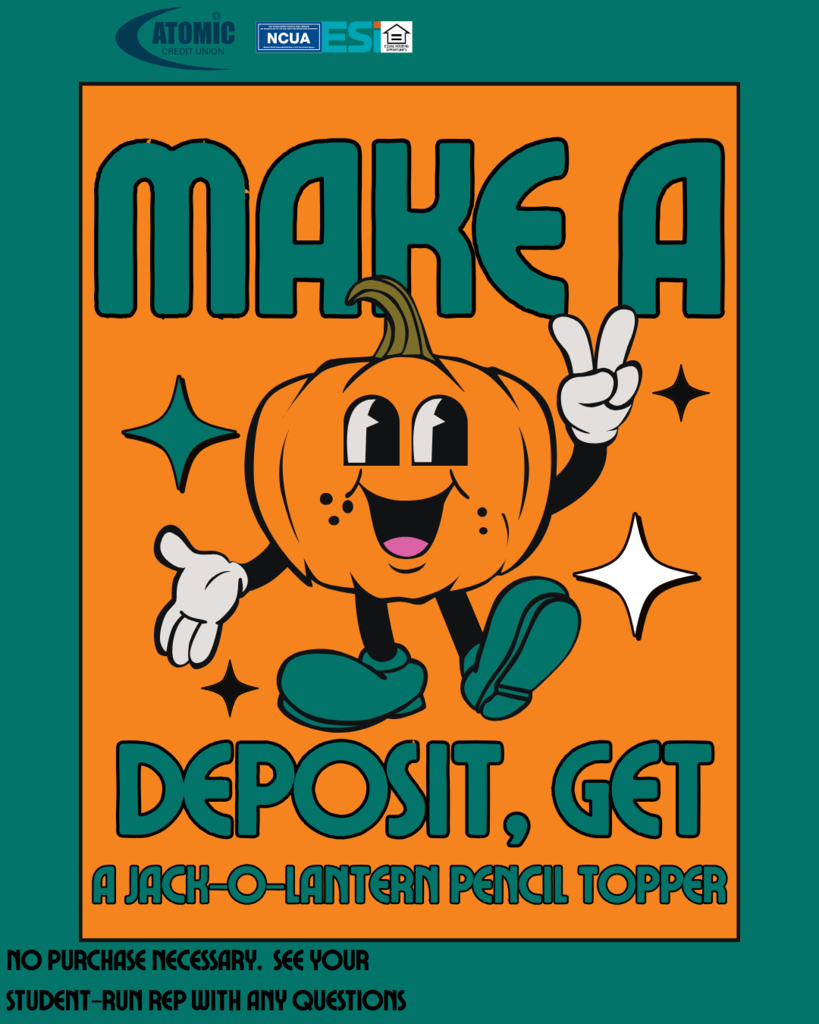 smiling pumpkin character giving peace sign