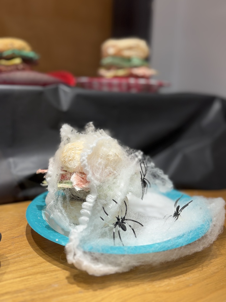 burger made out of toilet paper