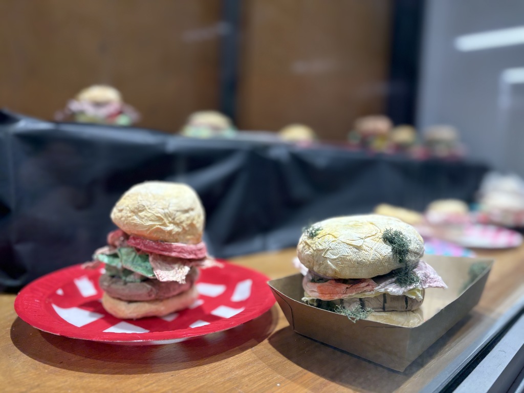 burger made out of toilet paper