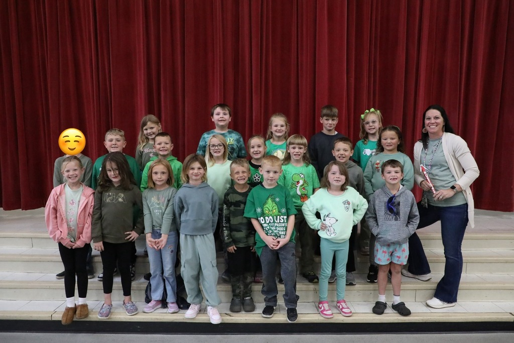 Mrs. Woods' class with the spirit stick