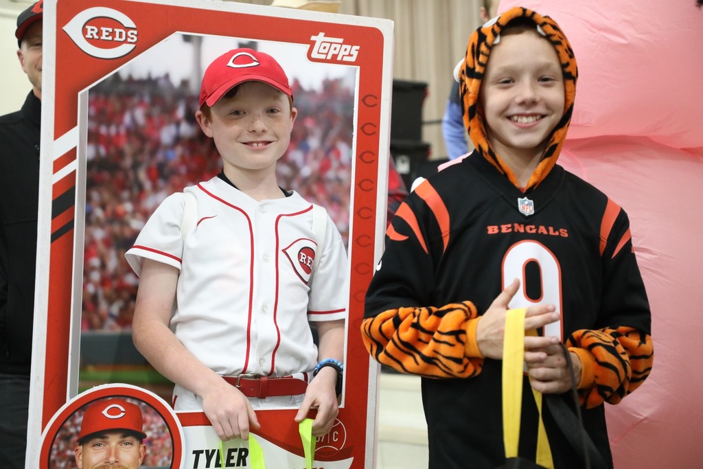 Students dressed up in costume for trunk or treat