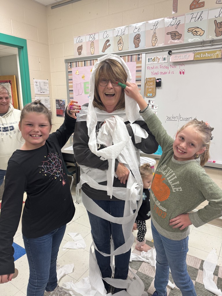 Students enjoying their harvest party