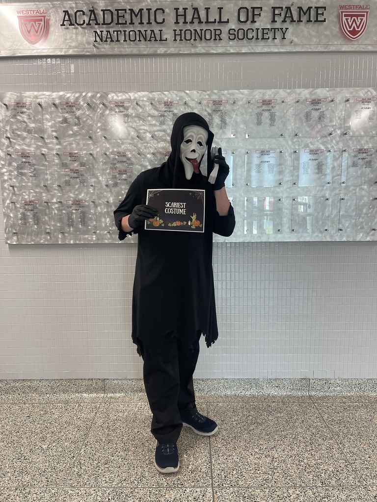 Student dressed up in costume