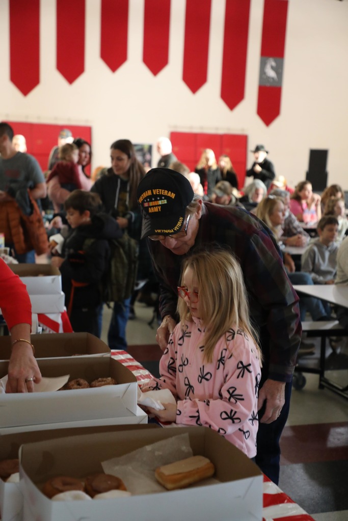 Veteran at Veterans Day Assembly
