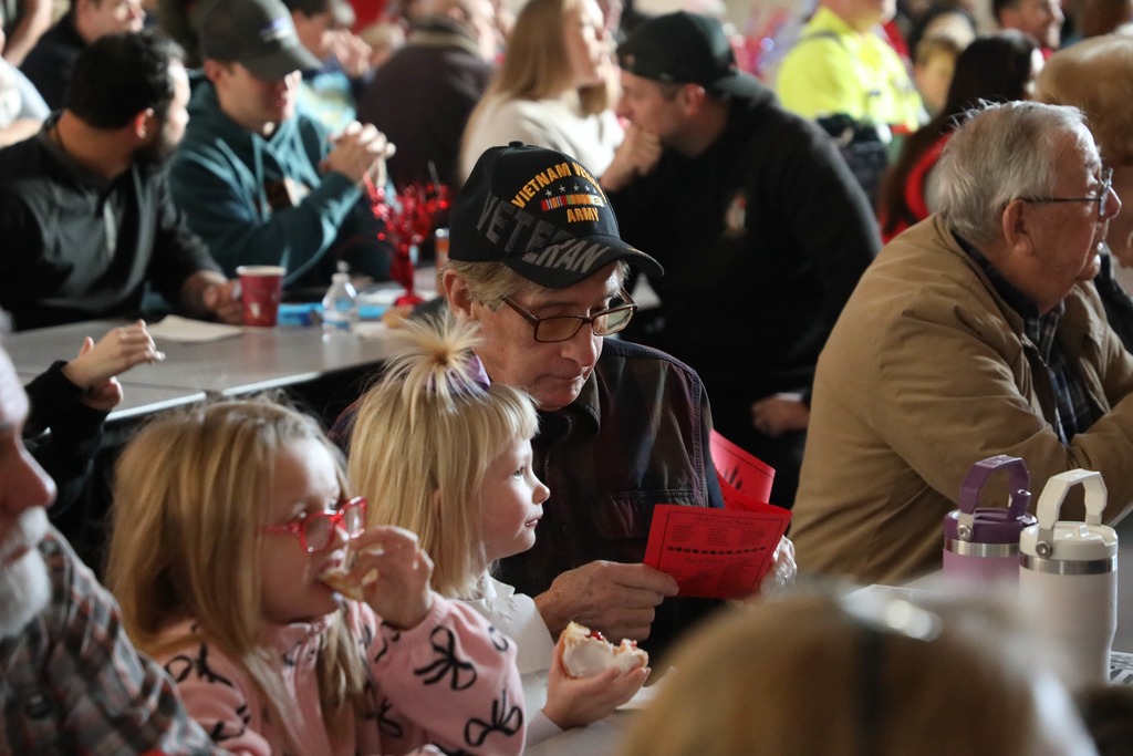 Veteran at Veterans Day Assembly