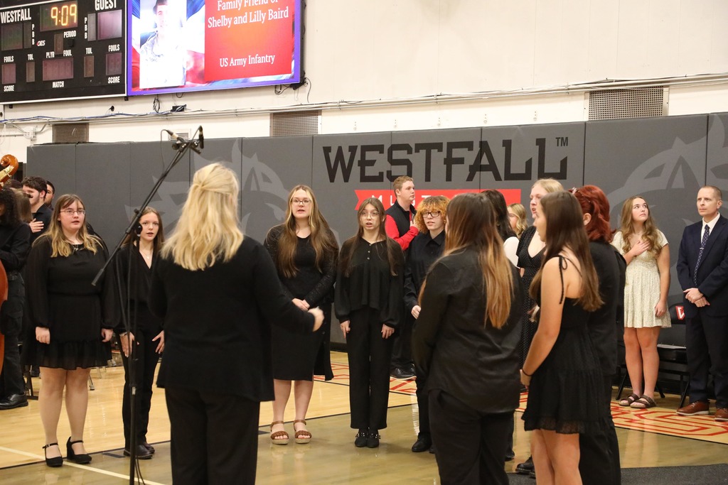 Choir performing at Veterans Day Assembly