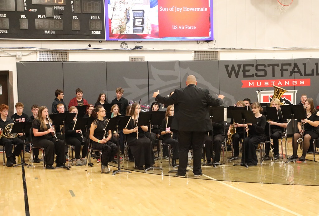 Band performing at Veterans Day Assembly
