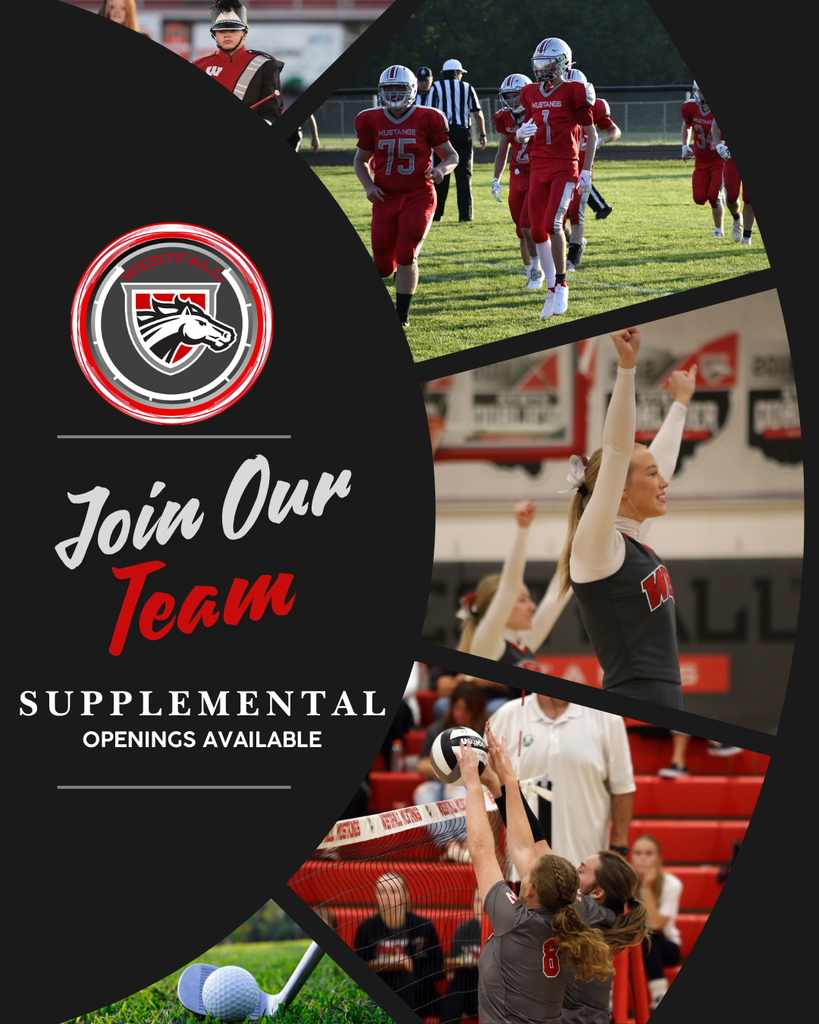 Join Our Team Supplemental Openings Available, students participating in fall sports
