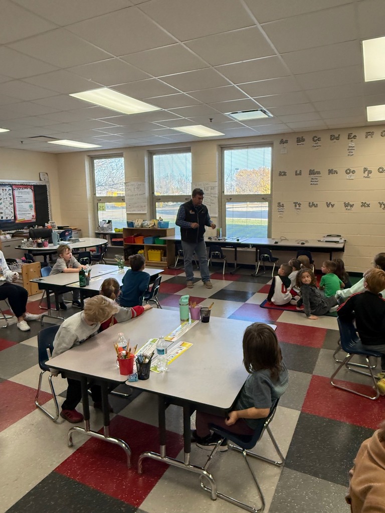 Mr. Ruff talking to the students