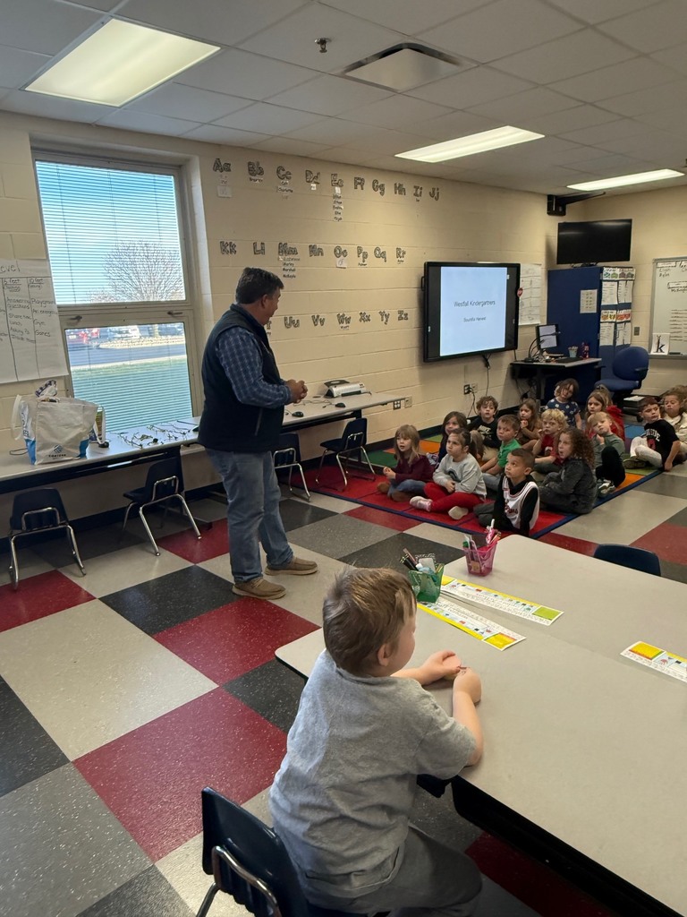Mr. Ruff talking with the students