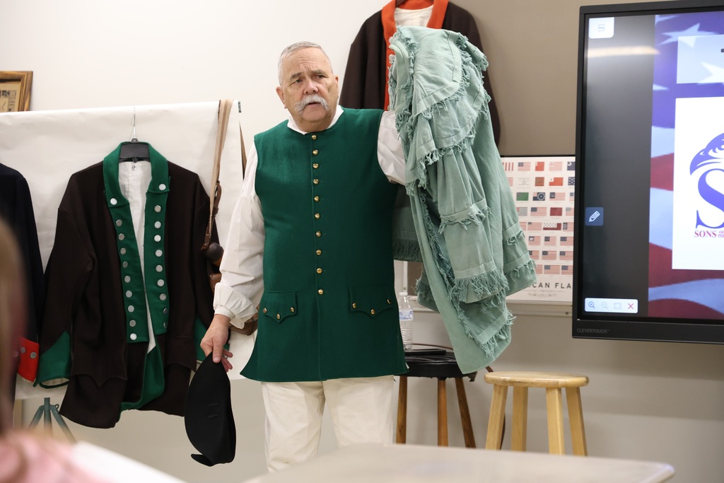 Kevin Driesbach speaking to students