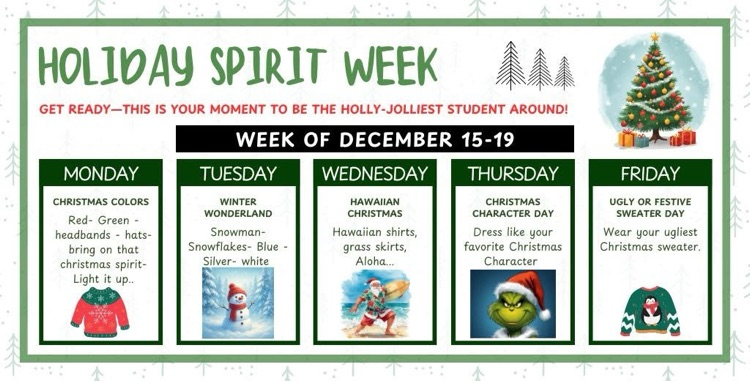 spirit week schedule
