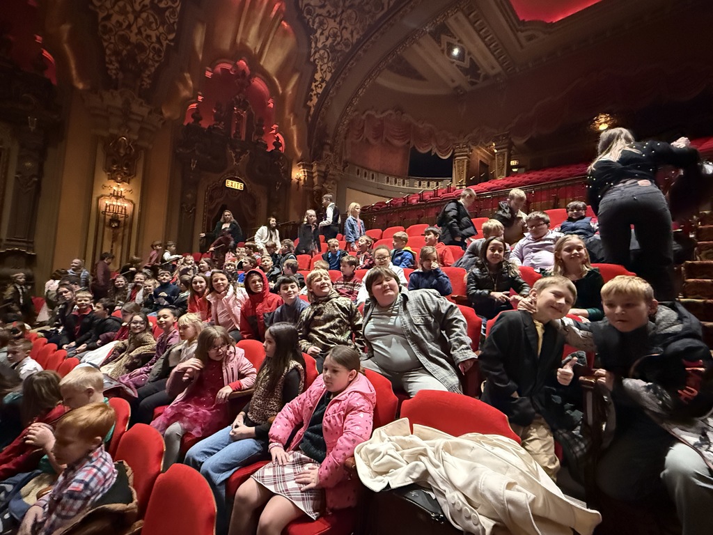 Students attending the Nutcracker at the Ohio Theater