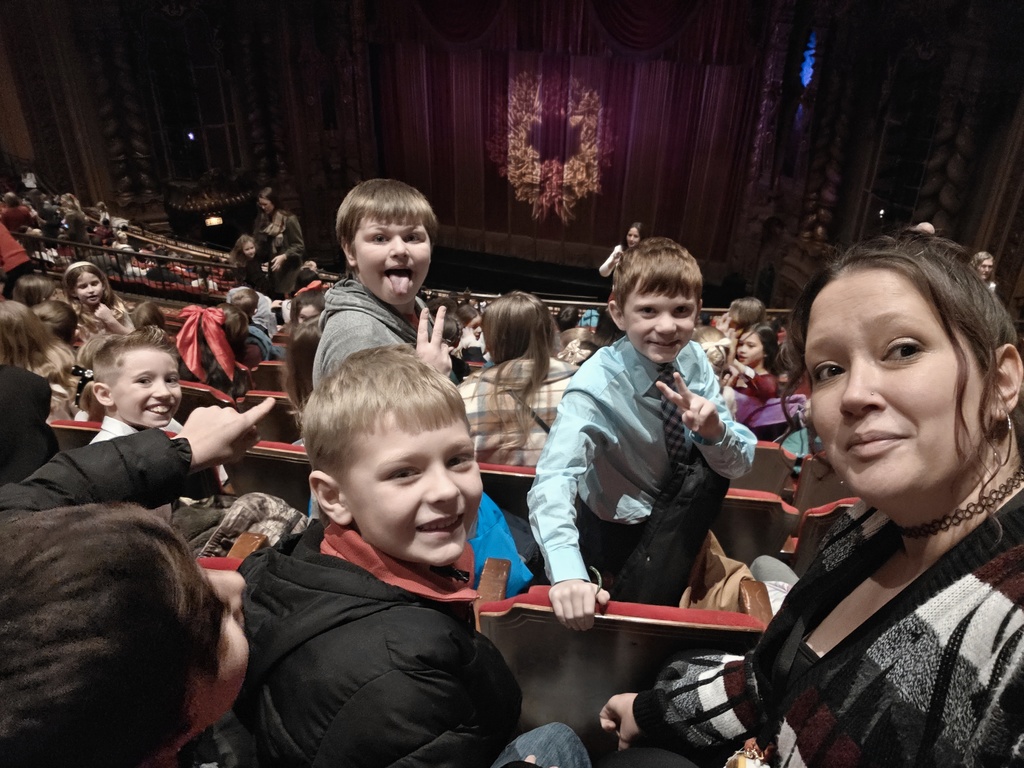 Students attending the Nutcracker at the Ohio Theater