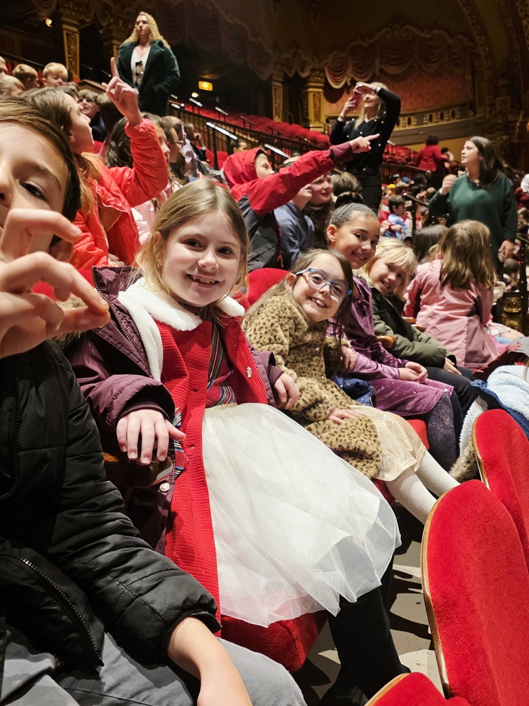Students attending the Nutcracker at the Ohio Theater