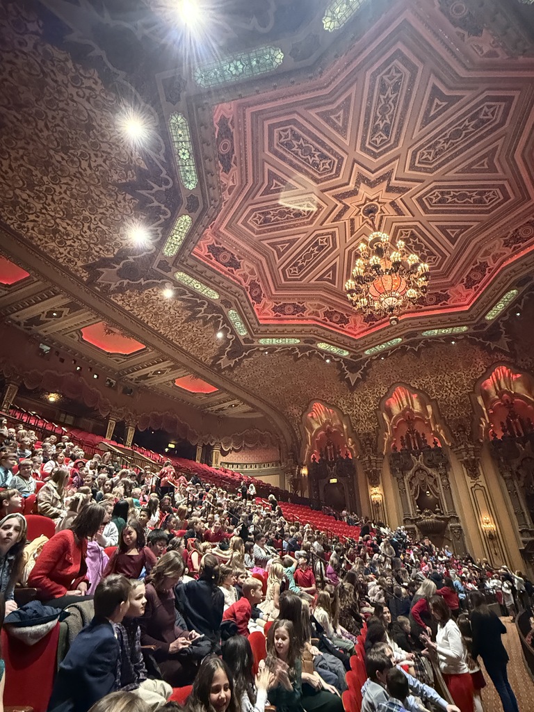 Students attending the Nutcracker at the Ohio Theater