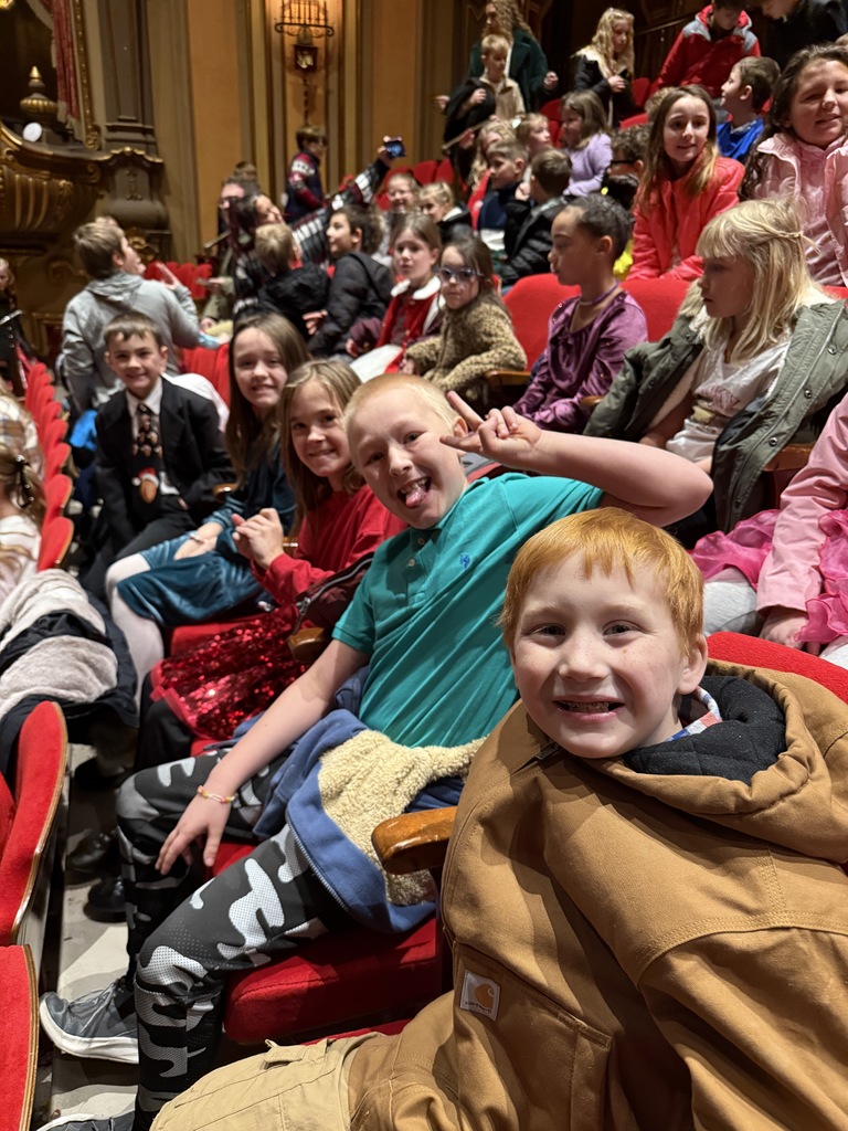 Students attending the Nutcracker at the Ohio Theater