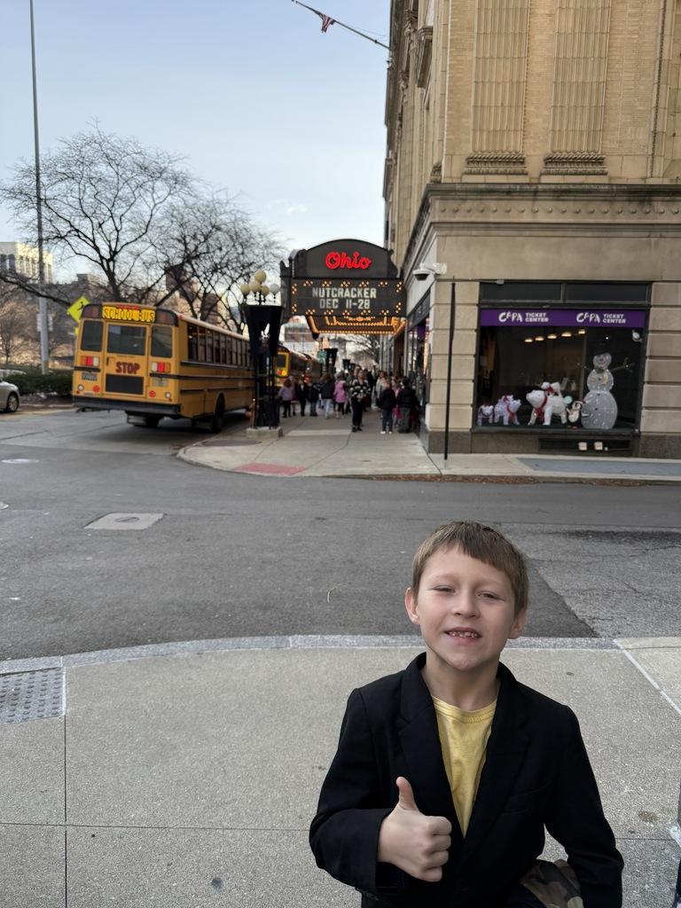 Students attending the Nutcracker at the Ohio Theater