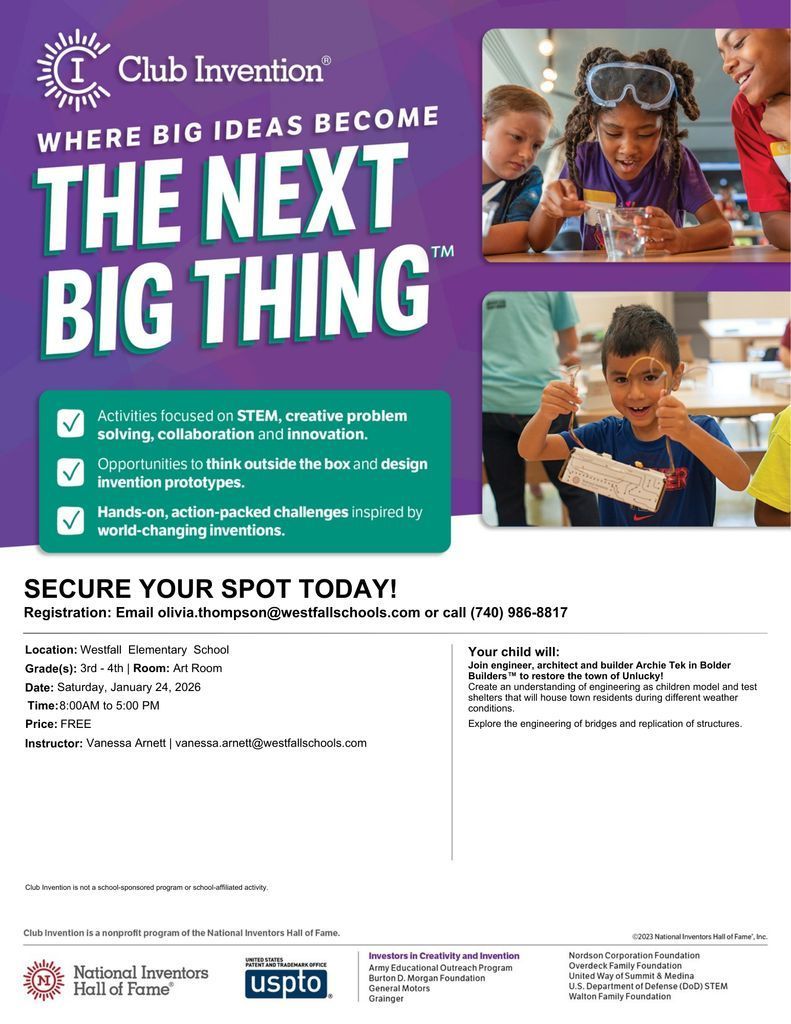 Club Invention: Free STEM Opportunity for 3rd & 4th Grade Students