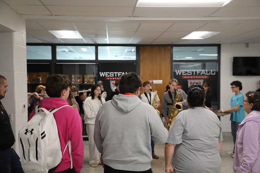 Ashton Carpenter listening to the band play