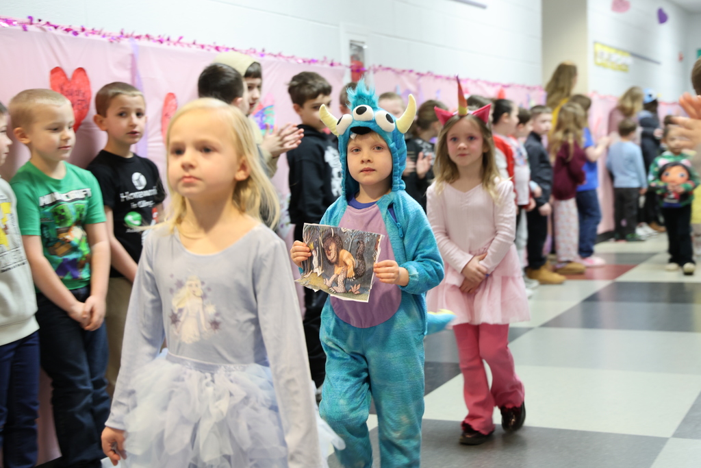 Preschool Students Dressed up for Book Character Parade