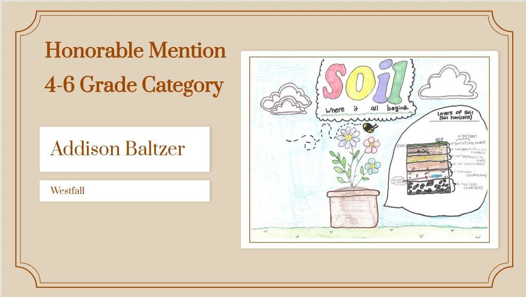 Addison's graphic showing her winning poster design