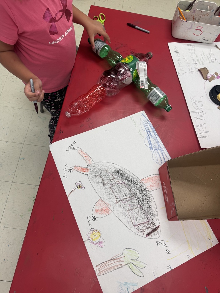 Student posing with environmental art piece