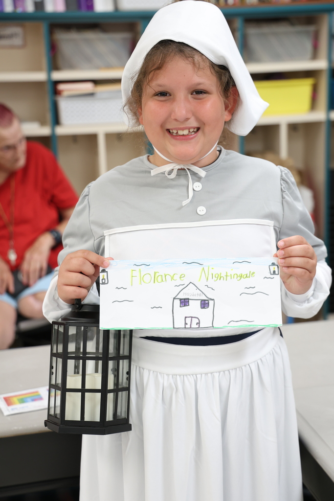 Student dressed as Florence Nightengale