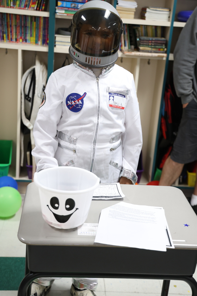Student dressed like an astronaut