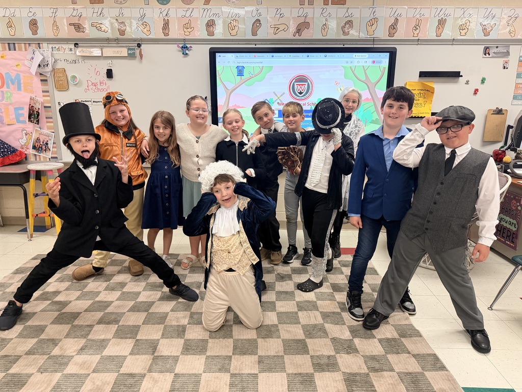 Students dressed up as historical and pop culture figures