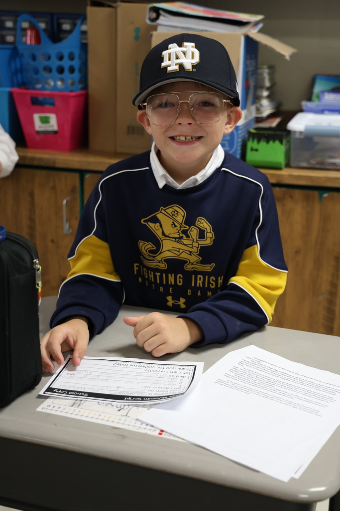 Student dressed up as Lou Holtz
