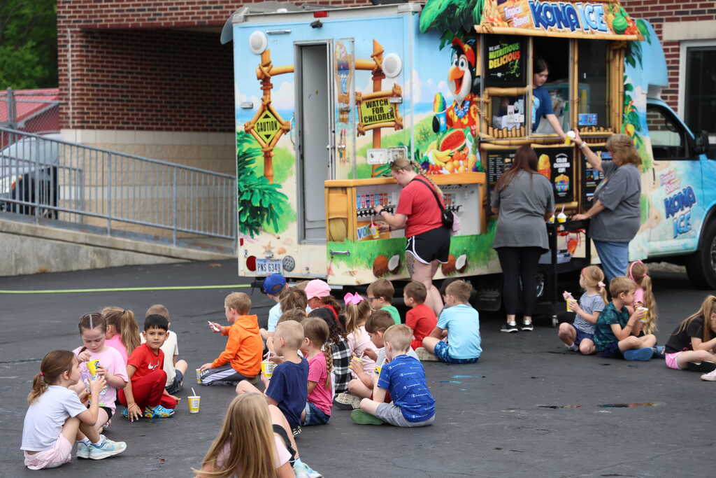 Students participating in Field Day activities