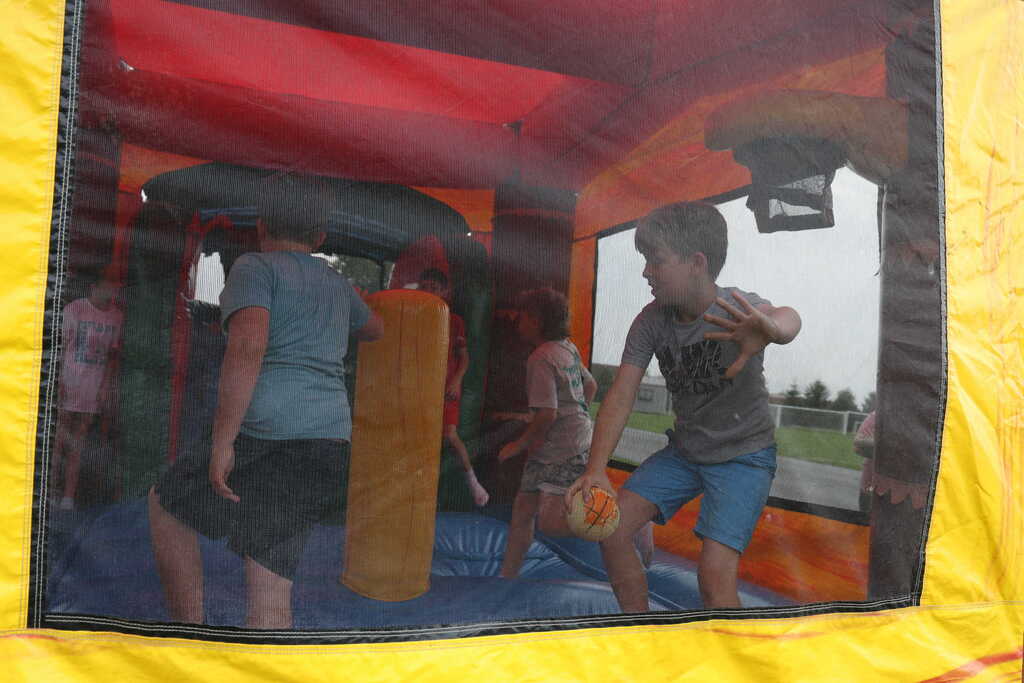 Students participating in Field Day activities