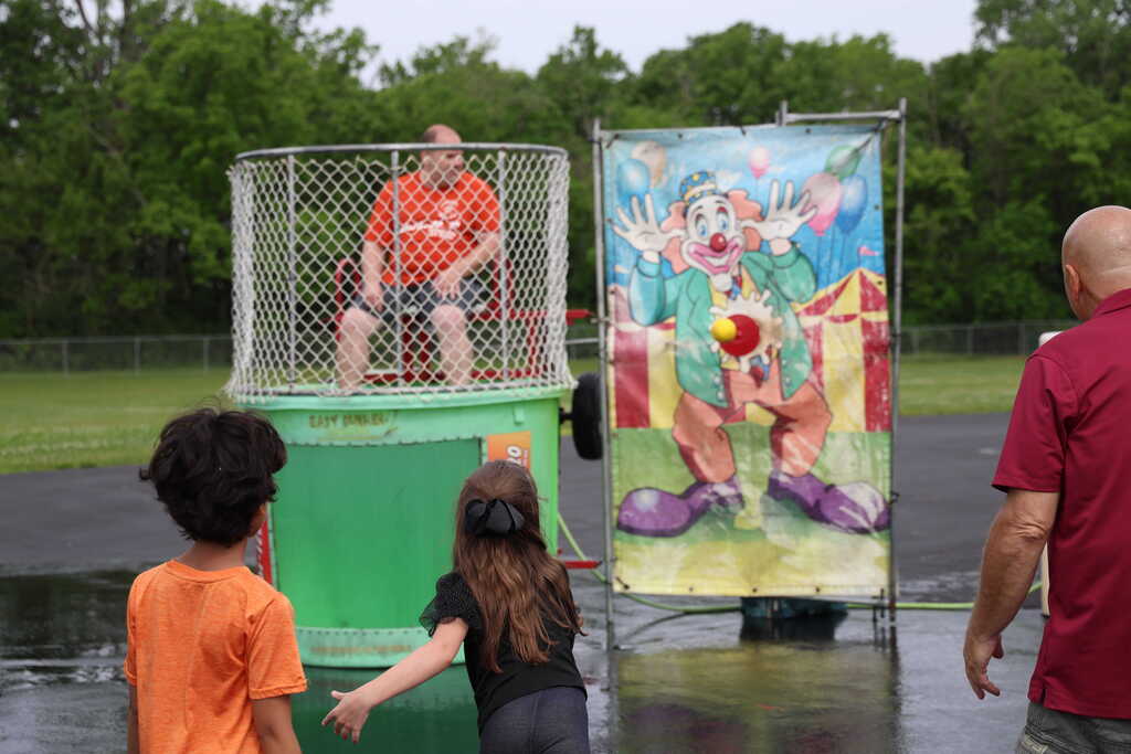 Students participating in Field Day activities