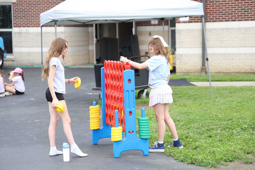 Students participating in Field Day activities