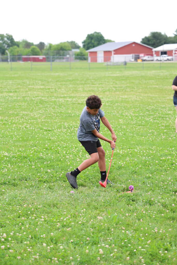 Students participating in Field Day activities