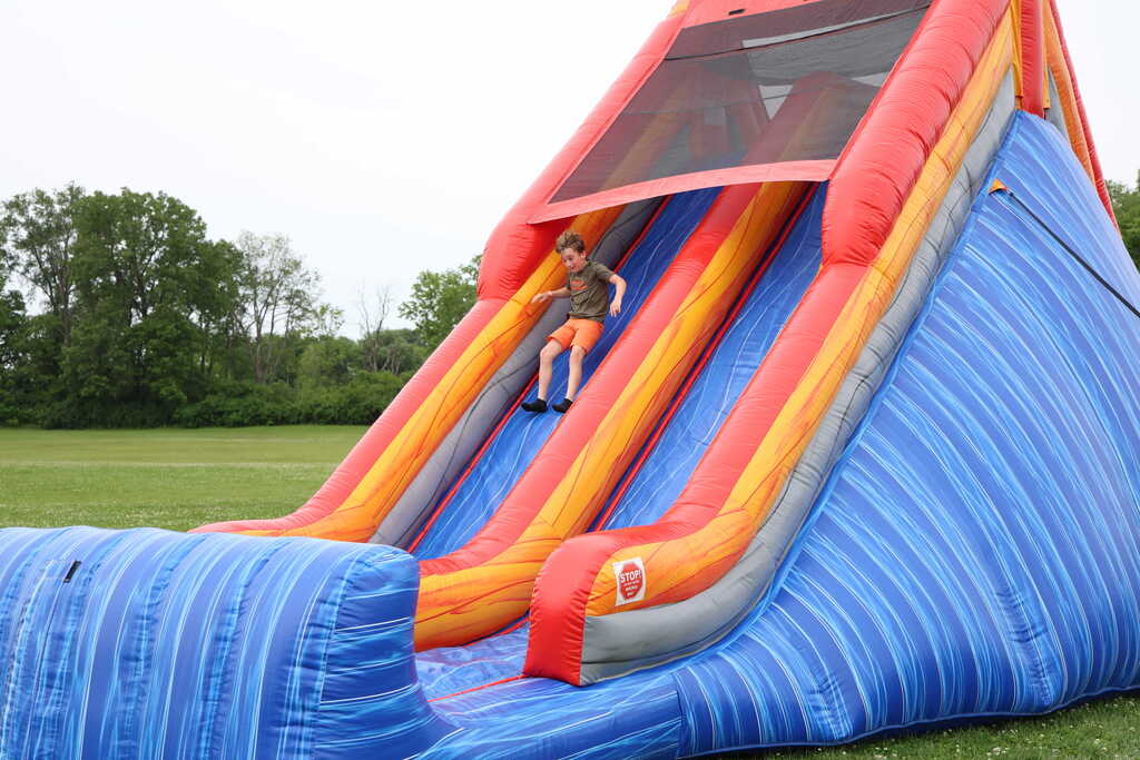 Students participating in Field Day activities
