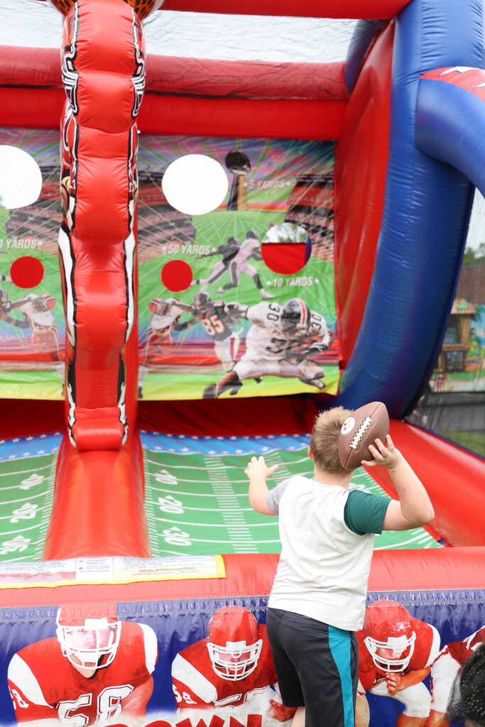 Students participating in Field Day activities
