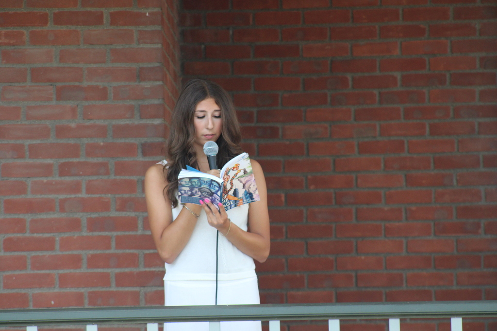 Jayanna Patete reading her published piece