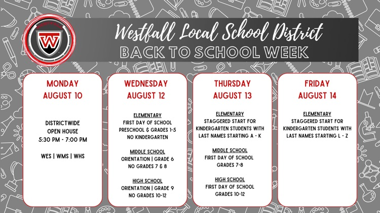 back to school schedule