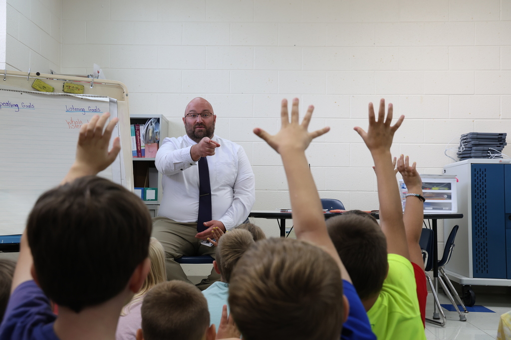 Mr. Pentiuk calling on students